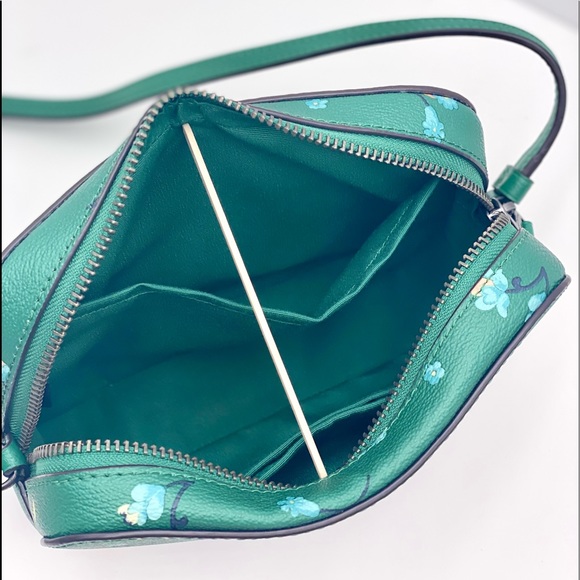 Coach Mini Camera Bag With Mystical Floral Print Green Multi - Picture 11 of 12